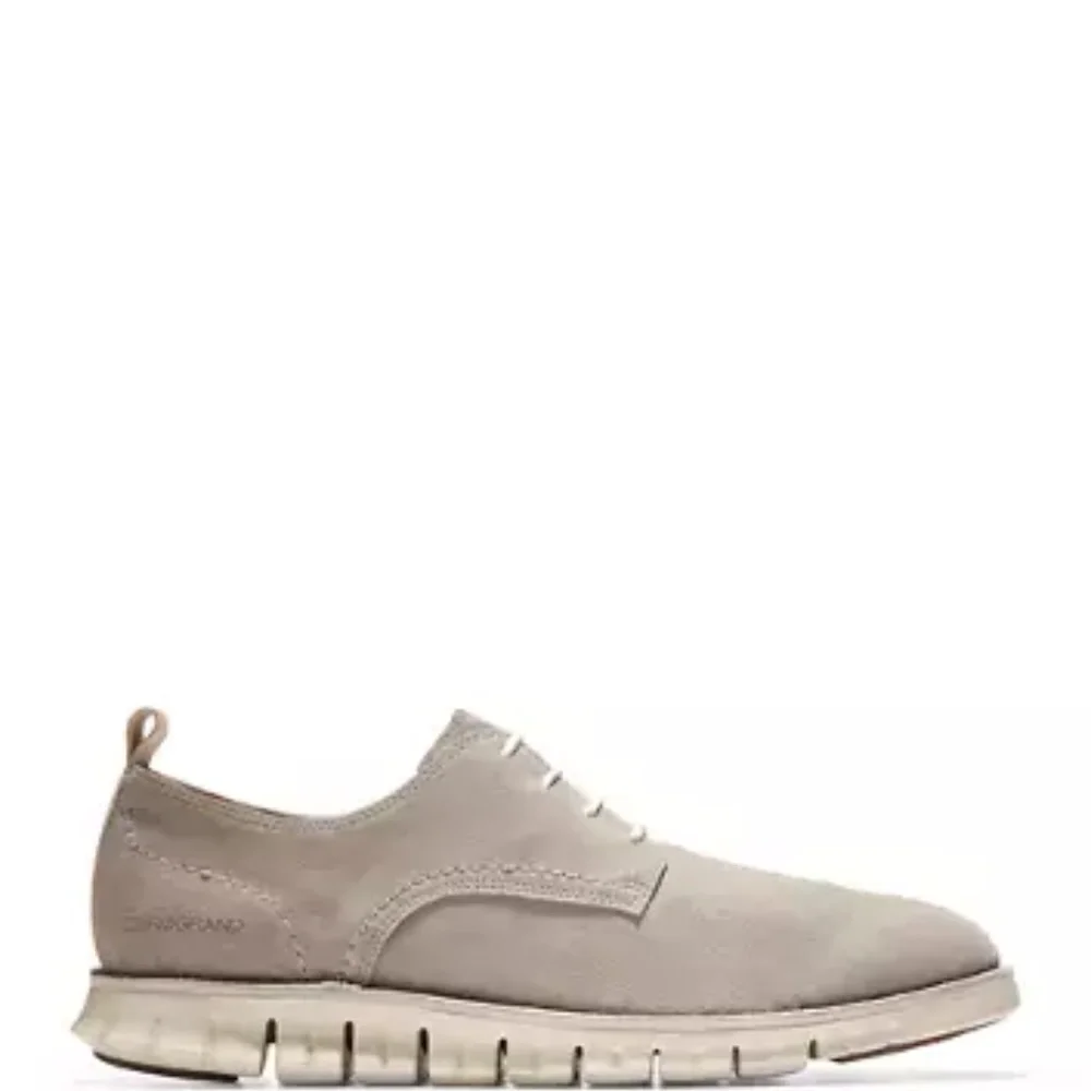 COLE HAAN Zerogrand Stitch Out Oxford gray suede 11M